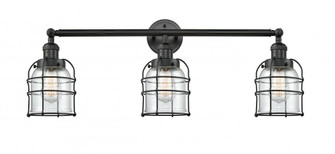 Bell Cage - 3 Light - 31 inch - Matte Black - Bath Vanity Light (3442|205-BK-G52-CE)