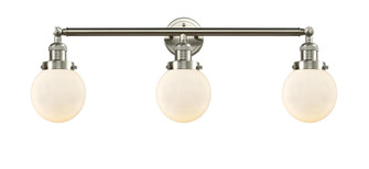 Beacon - 3 Light - 30 inch - Brushed Satin Nickel - Bath Vanity Light (3442|205-SN-G201-6)