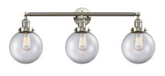 Beacon - 3 Light - 32 inch - Brushed Satin Nickel - Bath Vanity Light (3442|205-SN-G202-8)