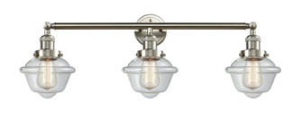 Oxford - 3 Light - 34 inch - Brushed Satin Nickel - Bath Vanity Light (3442|205-SN-G532-LED)