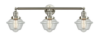 Oxford - 3 Light - 34 inch - Brushed Satin Nickel - Bath Vanity Light (3442|205-SN-G534-LED)