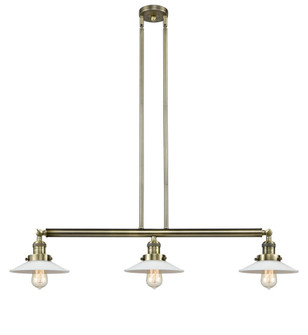Halophane - 3 Light - 41 inch - Antique Brass - Stem Hung - Adjustable Island Light (3442|213-AB-G1-LED)