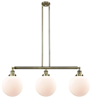 Beacon - 3 Light - 42 inch - Antique Brass - Stem Hung - Adjustable Island Light (3442|213-AB-G201-10-LED)