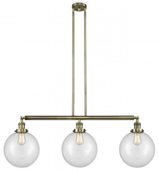 Beacon - 3 Light - 42 inch - Antique Brass - Stem Hung - Island Light (3442|213-AB-G202-10)