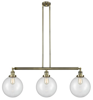 Beacon - 3 Light - 42 inch - Antique Brass - Stem Hung - Adjustable Island Light (3442|213-AB-G202-10-LED)