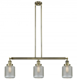 Stanton - 3 Light - 39 inch - Antique Brass - Stem Hung - Island Light (3442|213-AB-G262)