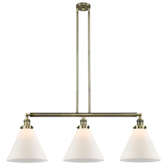 Cone - 3 Light - 44 inch - Antique Brass - Stem Hung - Adjustable Island Light (3442|213-AB-G41-L-LED)