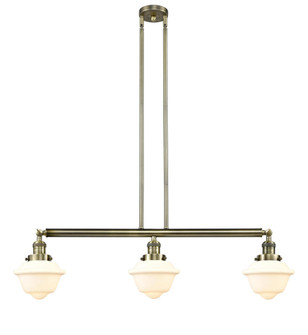 Oxford - 3 Light - 40 inch - Antique Brass - Stem Hung - Adjustable Island Light (3442|213-AB-G531)