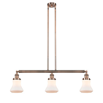 Bellmont - 3 Light - 39 inch - Antique Copper - Stem Hung - Adjustable Island Light (3442|213-AC-G191-LED)