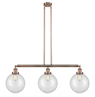 Beacon - 3 Light - 42 inch - Antique Copper - Stem Hung - Island Light (3442|213-AC-G202-10)