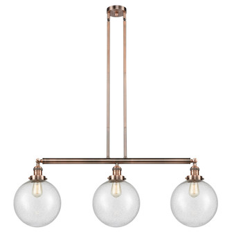 Beacon - 3 Light - 42 inch - Antique Copper - Stem Hung - Adjustable Island Light (3442|213-AC-G204-10)