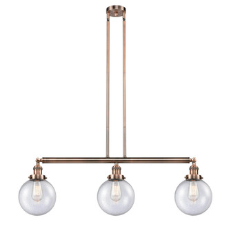 Beacon - 3 Light - 41 inch - Antique Copper - Stem Hung - Adjustable Island Light (3442|213-AC-G204-8)