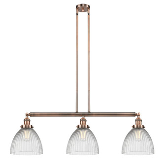 Seneca Falls - 3 Light - 39 inch - Antique Copper - Stem Hung - Adjustable Island Light (3442|213-AC-G222-LED)