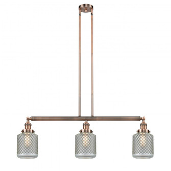 Stanton - 3 Light - 39 inch - Antique Copper - Stem Hung - Island Light (3442|213-AC-G262-LED)