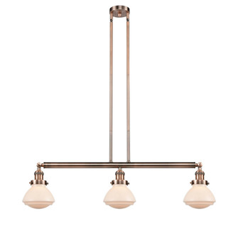 Olean - 3 Light - 39 inch - Antique Copper - Stem Hung - Adjustable Island Light (3442|213-AC-G321-LED)