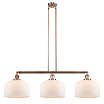 Bell - 3 Light - 42 inch - Antique Copper - Stem Hung - Adjustable Island Light (3442|213-AC-G71-L)