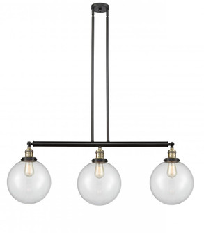 Beacon - 3 Light - 42 inch - Black Antique Brass - Stem Hung - Island Light (3442|213-BAB-G202-10-LED)