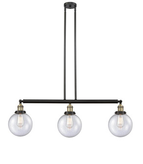 Beacon - 3 Light - 41 inch - Black Antique Brass - Stem Hung - Adjustable Island Light (3442|213-BAB-G204-8-LED)