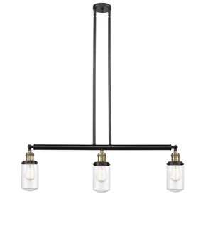 Dover - 3 Light - 37 inch - Black Antique Brass - Stem Hung - Adjustable Island Light (3442|213-BAB-G312-LED)
