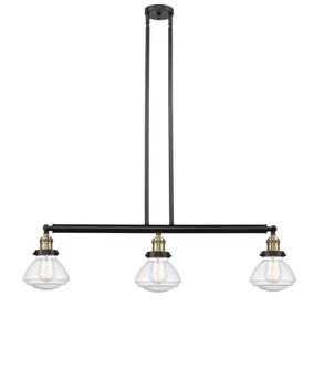 Olean - 3 Light - 39 inch - Black Antique Brass - Stem Hung - Adjustable Island Light (3442|213-BAB-G324)