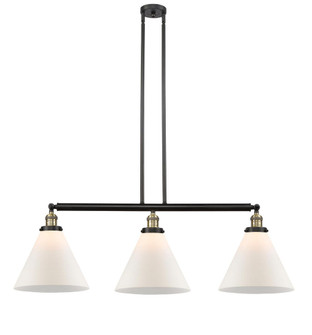 Cone - 3 Light - 44 inch - Black Antique Brass - Stem Hung - Adjustable Island Light (3442|213-BAB-G41-L)