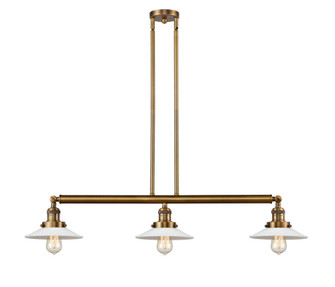 Halophane - 3 Light - 41 inch - Brushed Brass - Stem Hung - Adjustable Island Light (3442|213-BB-G1)