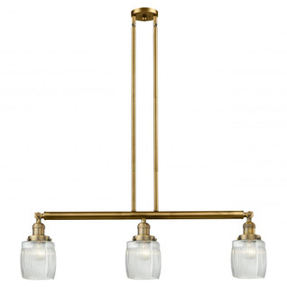 Colton - 3 Light - 38 inch - Brushed Brass - Stem Hung - Island Light (3442|213-BB-G302)