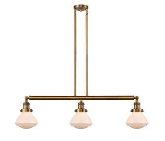 Olean - 3 Light - 39 inch - Brushed Brass - Stem Hung - Adjustable Island Light (3442|213-BB-G321-LED)