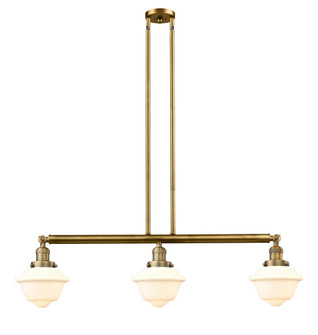 Oxford - 3 Light - 40 inch - Brushed Brass - Stem Hung - Adjustable Island Light (3442|213-BB-G531-LED)
