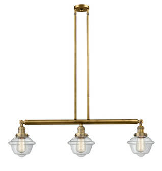 Oxford - 3 Light - 40 inch - Brushed Brass - Stem Hung - Adjustable Island Light (3442|213-BB-G532-LED)
