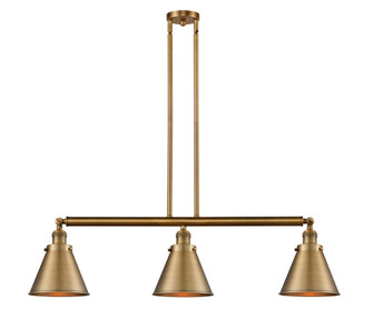 Appalachian - 3 Light - 40 inch - Brushed Brass - Stem Hung - Adjustable Island Light (3442|213-BB-M13-BB-LED)