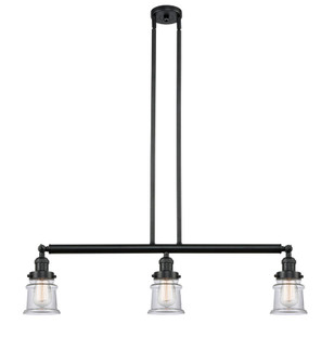 Canton - 3 Light - 39 inch - Matte Black - Stem Hung - Adjustable Island Light (3442|213-BK-G182S)