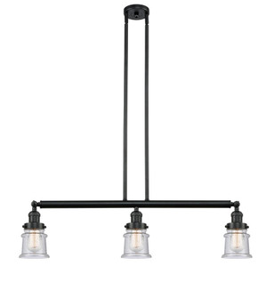 Canton - 3 Light - 39 inch - Matte Black - Stem Hung - Adjustable Island Light (3442|213-BK-G184S)