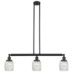 Colton - 3 Light - 38 inch - Matte Black - Stem Hung - Adjustable Island Light (3442|213-BK-G302)
