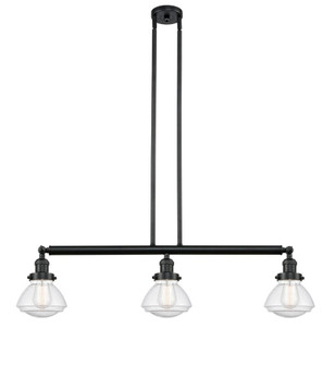 Olean - 3 Light - 39 inch - Matte Black - Stem Hung - Adjustable Island Light (3442|213-BK-G324-LED)
