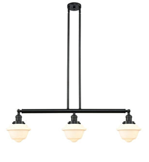 Oxford - 3 Light - 40 inch - Matte Black - Stem Hung - Adjustable Island Light (3442|213-BK-G531-LED)