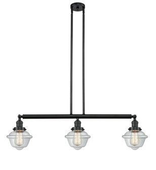 Oxford - 3 Light - 40 inch - Matte Black - Stem Hung - Adjustable Island Light (3442|213-BK-G532)