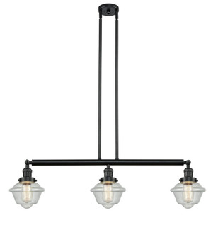 Oxford - 3 Light - 40 inch - Matte Black - Stem Hung - Adjustable Island Light (3442|213-BK-G534-LED)