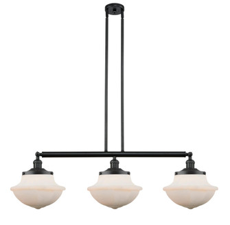 Oxford - 3 Light - 42 inch - Matte Black - Stem Hung - Adjustable Island Light (3442|213-BK-G541-LED)