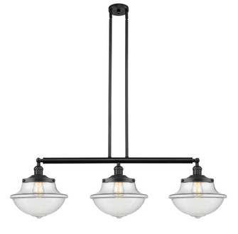 Oxford - 3 Light - 42 inch - Matte Black - Stem Hung - Adjustable Island Light (3442|213-BK-G542)