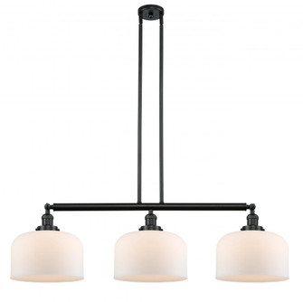 Bell - 3 Light - 42 inch - Matte Black - Stem Hung - Adjustable Island Light (3442|213-BK-G71-L-LED)