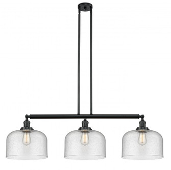 Bell - 3 Light - 42 inch - Matte Black - Stem Hung - Adjustable Island Light (3442|213-BK-G74-L-LED)