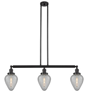 Geneseo - 3 Light - 38 inch - Oil Rubbed Bronze - Stem Hung - Adjustable Island Light (3442|213-OB-G165-LED)