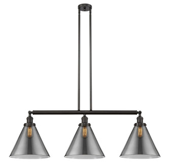 Cone - 3 Light - 44 inch - Oil Rubbed Bronze - Stem Hung - Adjustable Island Light (3442|213-OB-G43-L)