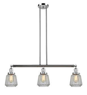 Chatham - 3 Light - 39 inch - Polished Chrome - Stem Hung - Adjustable Island Light (3442|213-PC-G142-LED)