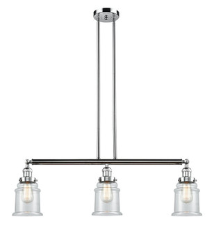 Canton - 3 Light - 39 inch - Polished Chrome - Stem Hung - Adjustable Island Light (3442|213-PC-G182-LED)