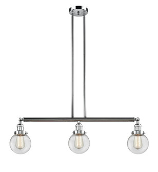 Beacon - 3 Light - 39 inch - Polished Chrome - Stem Hung - Adjustable Island Light (3442|213-PC-G202-6-LED)