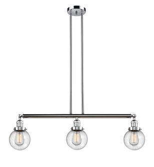 Beacon - 3 Light - 39 inch - Polished Chrome - Stem Hung - Adjustable Island Light (3442|213-PC-G204-6-LED)