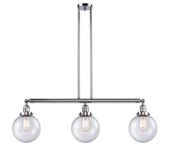 Beacon - 3 Light - 41 inch - Polished Chrome - Stem Hung - Adjustable Island Light (3442|213-PC-G204-8-LED)