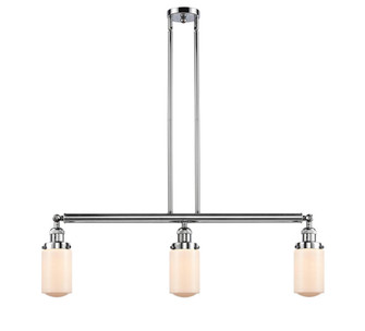 Dover - 3 Light - 37 inch - Polished Chrome - Stem Hung - Adjustable Island Light (3442|213-PC-G311-LED)